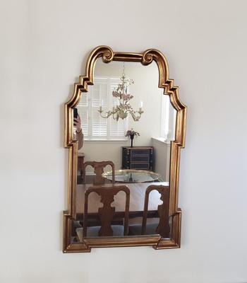 LOT 116: Decorative Gold Leaf Mirror