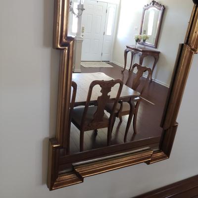 LOT 116: Decorative Gold Leaf Mirror