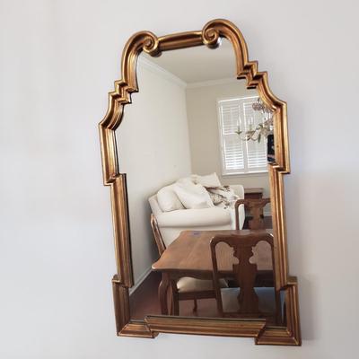 LOT 116: Decorative Gold Leaf Mirror