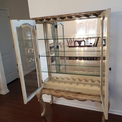 LOT 119: Wine & Glassware Display/Storage Cabinet