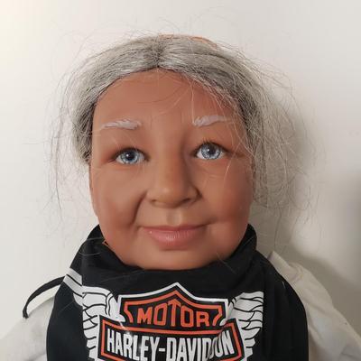 LOT 120: Pair of Custom-Made Harley Davidson Dolls