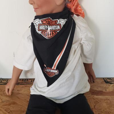 LOT 120: Pair of Custom-Made Harley Davidson Dolls