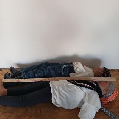 LOT 120: Pair of Custom-Made Harley Davidson Dolls