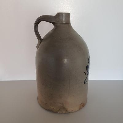 LOT 122: Vintage Salt Glazed Stoneware Jug & Crock
