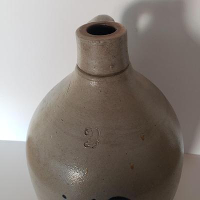 LOT 122: Vintage Salt Glazed Stoneware Jug & Crock