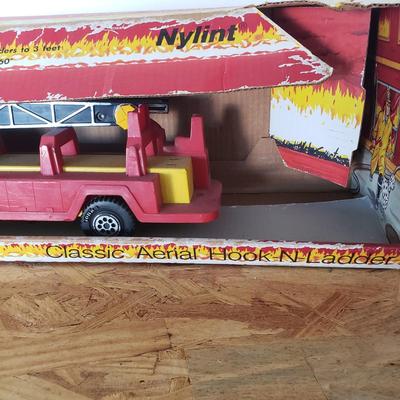 LOT 123: Vintage Tonka Fire Truck in Nylint Box (Not original to Truck)