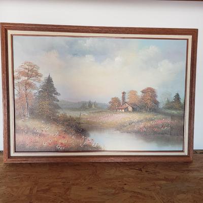 LOT 124: Landscape Oil Painting Signed Bennett