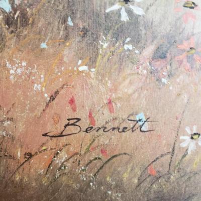 LOT 124: Landscape Oil Painting Signed Bennett