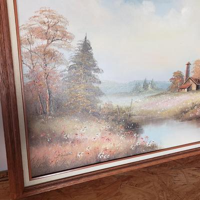 LOT 124: Landscape Oil Painting Signed Bennett