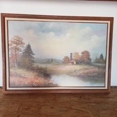 LOT 124: Landscape Oil Painting Signed Bennett