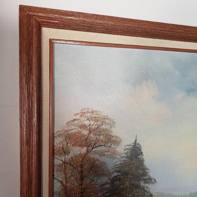 LOT 124: Landscape Oil Painting Signed Bennett