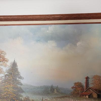 LOT 124: Landscape Oil Painting Signed Bennett