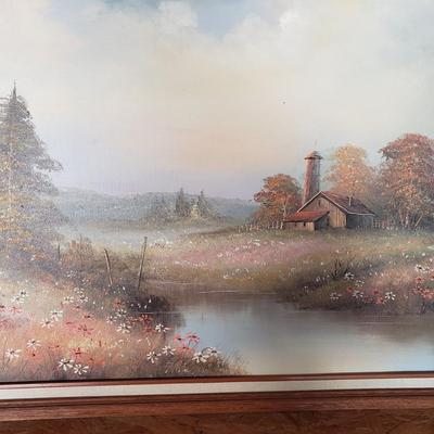 LOT 124: Landscape Oil Painting Signed Bennett