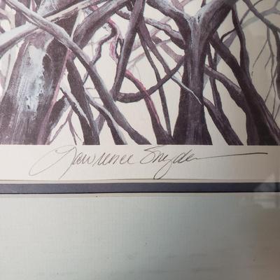 LOT 128: "Great Blue Heron" by Lawrence Snyder Print Signed & Numbered