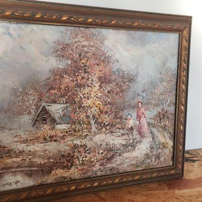 LOT 130: Oil Painting Signed Marie Charlot