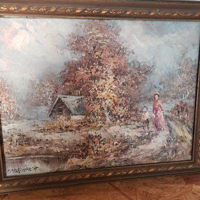 LOT 130: Oil Painting Signed Marie Charlot