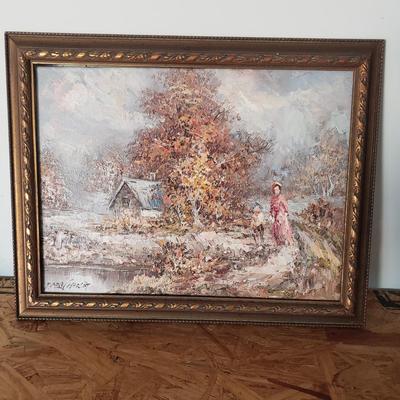 LOT 130: Oil Painting Signed Marie Charlot
