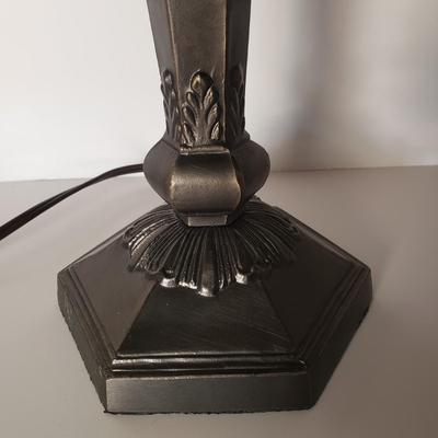 LOT 131: Stained Glass Tiffany Style Table Lamp