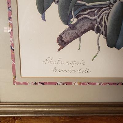 LOT 191: Set of 3 Framed Floral Art Prints