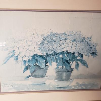 LOT 191: Set of 3 Framed Floral Art Prints