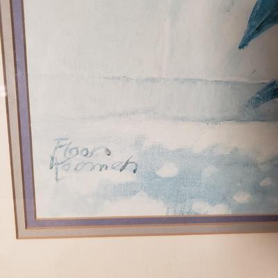 LOT 191: Set of 3 Framed Floral Art Prints