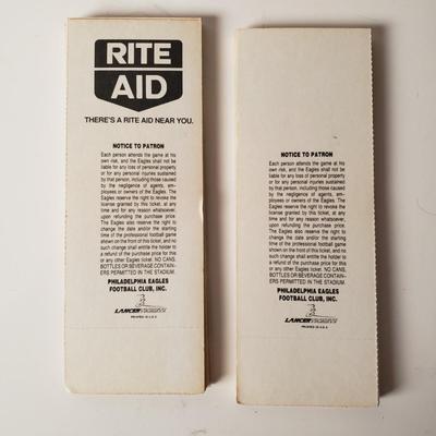 LOT. 195: Vintage Eagles Season Pass Tickets, Framed Eagles Players Decor & More