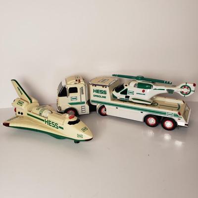 LOT 197: Hess Trucks-Space Shuttle, Helicopter, Airplane, Firetruck