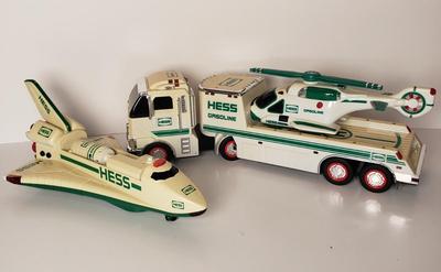 LOT 197: Hess Trucks-Space Shuttle, Helicopter, Airplane, Firetruck