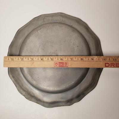 LOT 204: Pewter Collection-Pitcher, Trays, Platters, Decorative Bowl