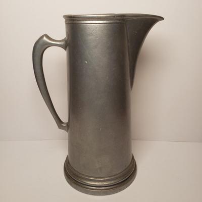 LOT 204: Pewter Collection-Pitcher, Trays, Platters, Decorative Bowl