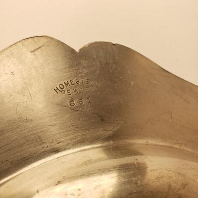 LOT 204: Pewter Collection-Pitcher, Trays, Platters, Decorative Bowl