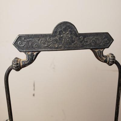 LOT 206: Swedish Enamelware Pitcher, Vintage Insulated Thermos, Blue Enamel Coffeepot, Pickle castor Stand with Tongs & Antique...