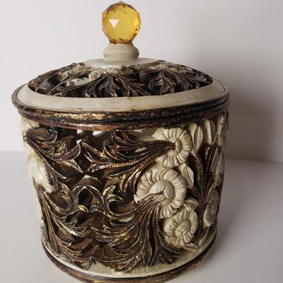 LOT 209: Hand Carved Wooden Mirror, Pair of Victorian Lady Ewers & More