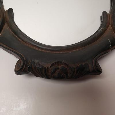 LOT 209: Hand Carved Wooden Mirror, Pair of Victorian Lady Ewers & More