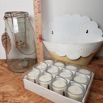 LOT 214: Assorted Decorative Candle Holders-Indoor/Outdoor