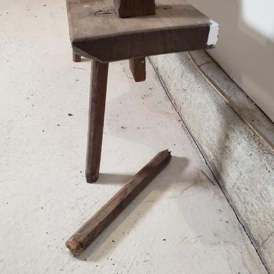 LOT 228: Antique Wooden Cheese Press/Fruit Press for Wine