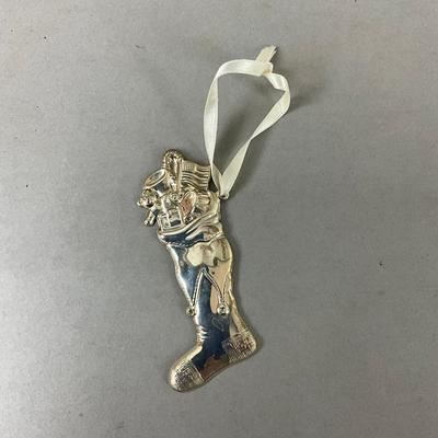 K480 Gorham Sterling 1987 Christmas Stocking Ornament