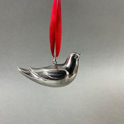 K484 Sterling Dove Bird Ornament