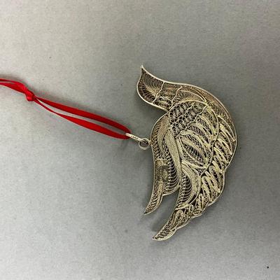K491 Gorham Sterling Filigree Bird Ornament