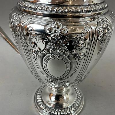 K493 Frank M. Whiting Hand Chased Sterling Pitcher