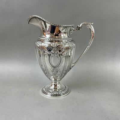 K493 Frank M. Whiting Hand Chased Sterling Pitcher