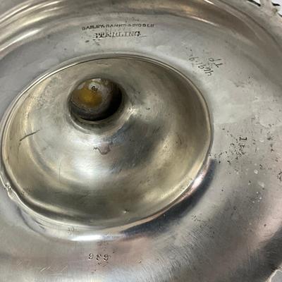 K494 Antique Bailey Banks & Biddle Sterling Floral Vase