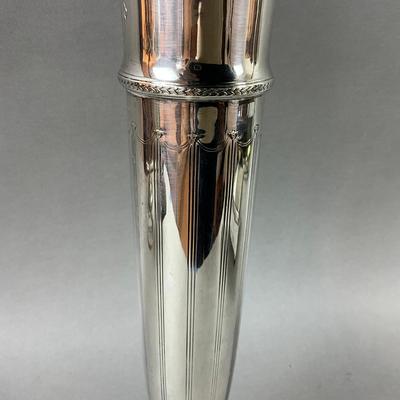 K495 Art Deco Sterling Trumpet Vase
