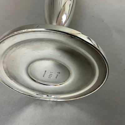 K495 Art Deco Sterling Trumpet Vase