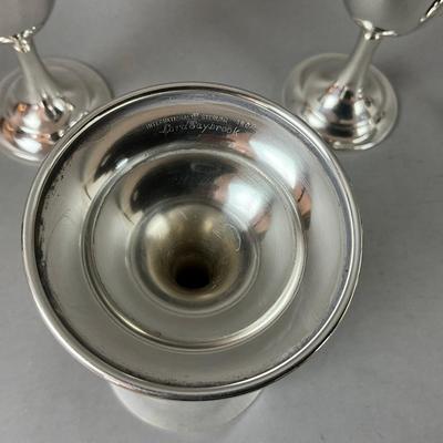 K499 Lot Of Eight Gorham Sterling Goblets