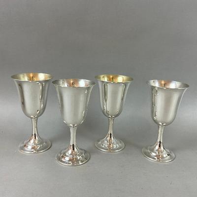 K499 Lot Of Eight Gorham Sterling Goblets