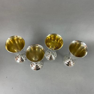 K499 Lot Of Eight Gorham Sterling Goblets