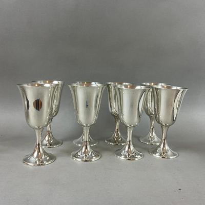 K499 Lot Of Eight Gorham Sterling Goblets