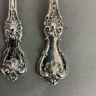 K605 Antique Sterling "King Edward" Fork Set