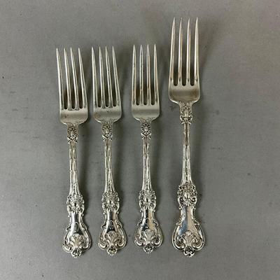 K605 Antique Sterling "King Edward" Fork Set